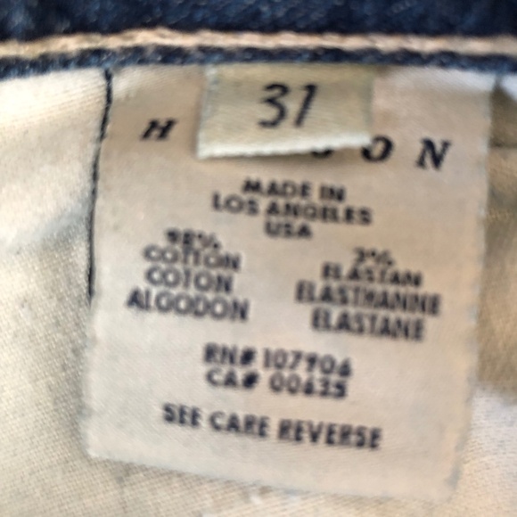 Hudson Signature Bootcut Jeans, Size 31, L32, gently used, great condition - Picture 7 of 7